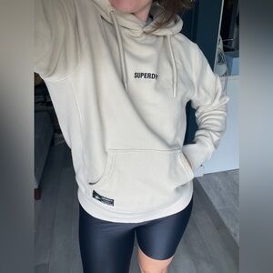 SUPERDRY high quality beige hoodie
